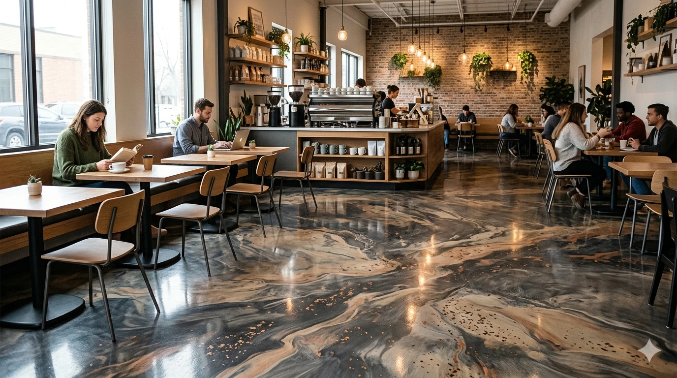 Cafe Epoksi Zemin Kaplama